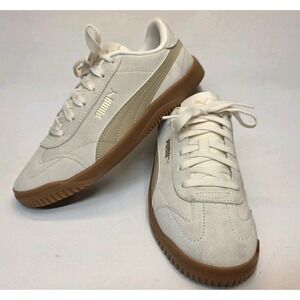 Womens Size 8.5 PUMA Club 5V5 Suede Gum Sneaker Frosted Ivory-Toasted Almond